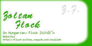 zoltan flock business card